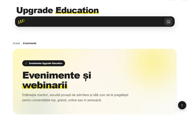 Upgrade Education website page, after the makeover 4